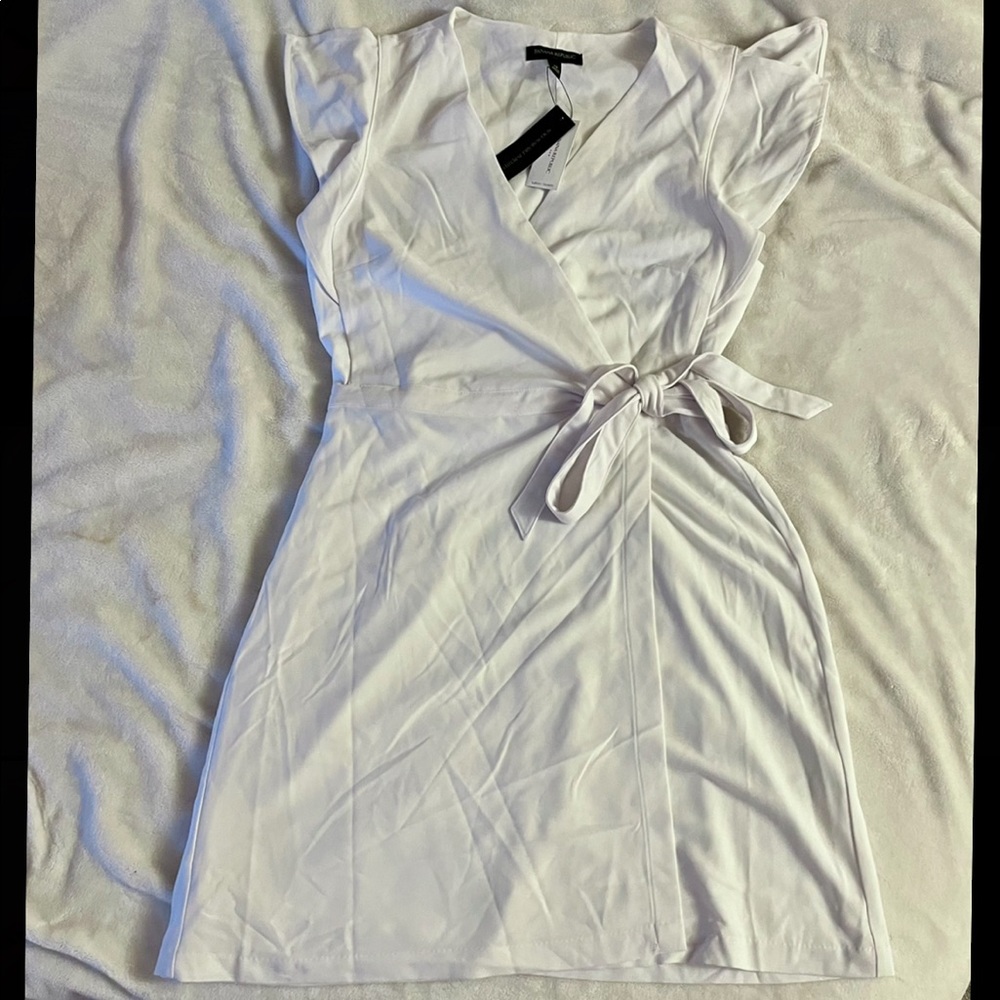 Banana Republic white wrap dress!